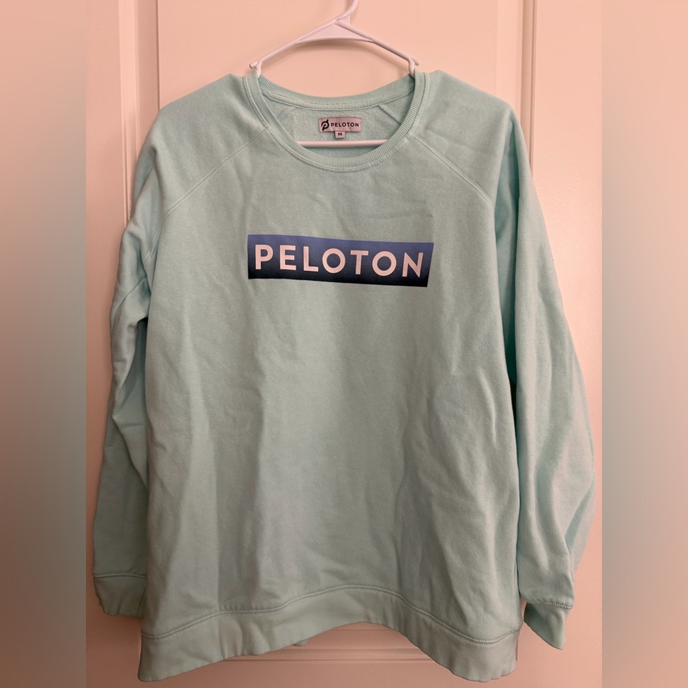Peloton light blueish green Crewneck